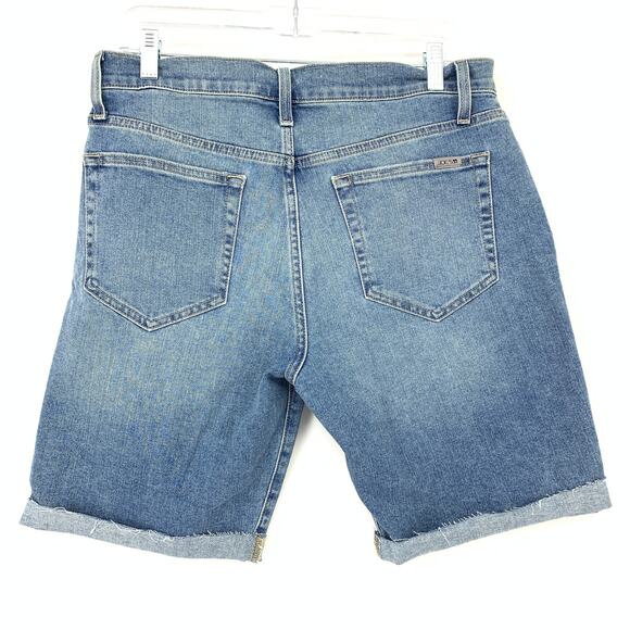 Joe's Jeans Brixton Denim Shorts Mens Size 32 Light Wash Stretch Cuffed Cut Hem - Picture 2 of 8
